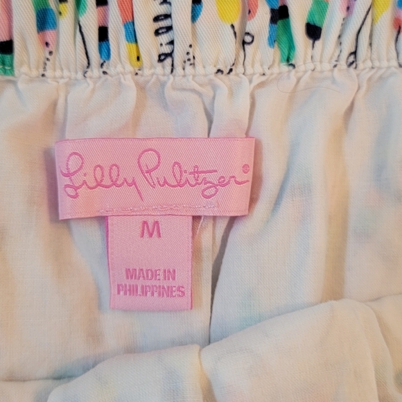 Lilly Pulitzer Oh Buoy Fishing Lure Size Medium Skirt With Ruffle Elastic Waist - Picture 5 of 5